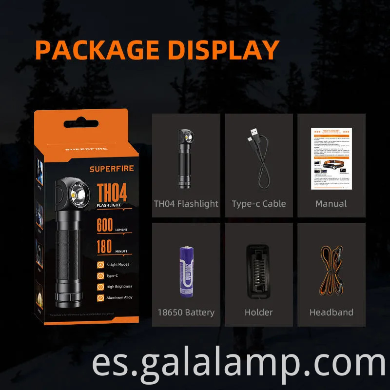 Luz de campamento LED de clip compacta para uso al aire libre